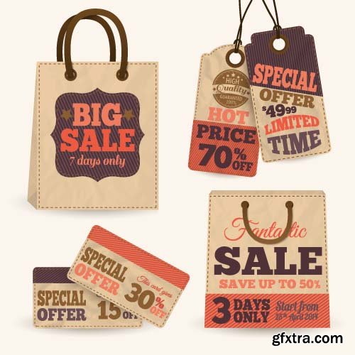 Realistic Vector Sale Tags - 25x EPS