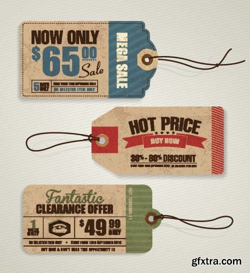 Realistic Vector Sale Tags - 25x EPS