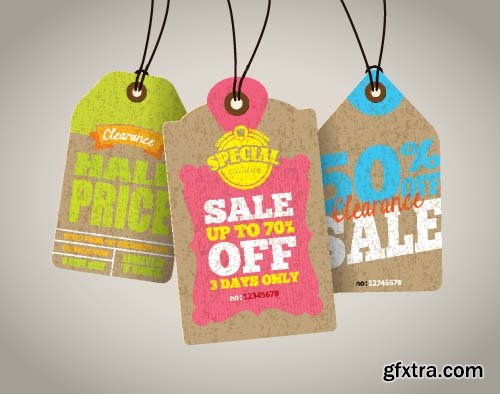 Realistic Vector Sale Tags - 25x EPS