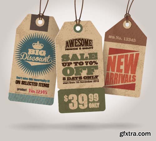 Realistic Vector Sale Tags - 25x EPS