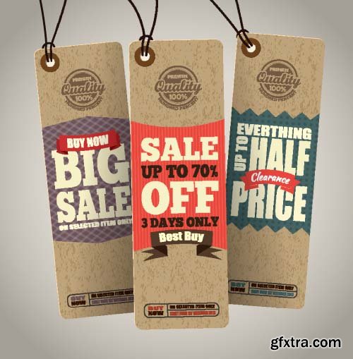 Realistic Vector Sale Tags - 25x EPS