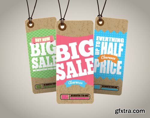 Realistic Vector Sale Tags - 25x EPS