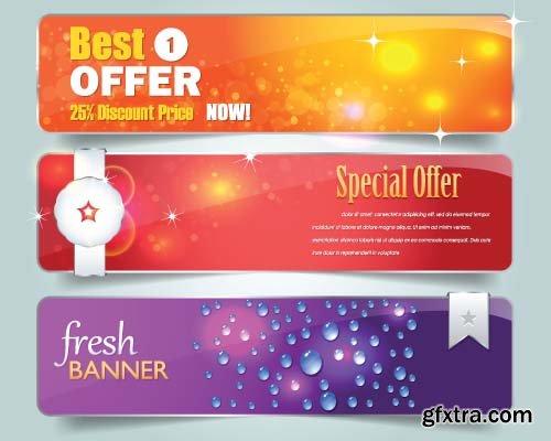 Website Styled Offer Banners - 25x EPS