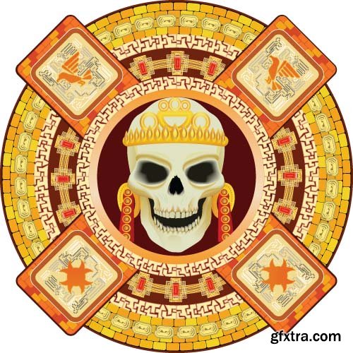 Vector Skull Indian - 25x EPS