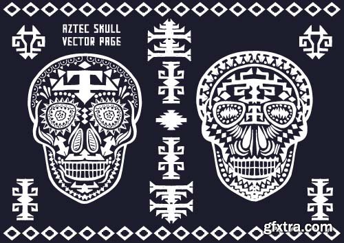 Vector Skull Indian - 25x EPS