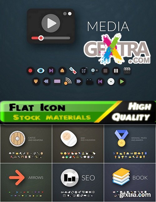 Flat Icon in vector from stock set #3 - 25 Eps