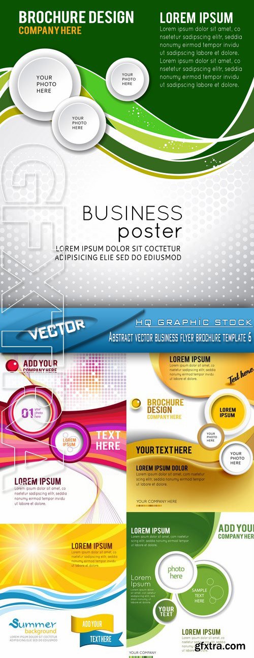 Stock Vector - Abstract vector business flyer brochure template 6