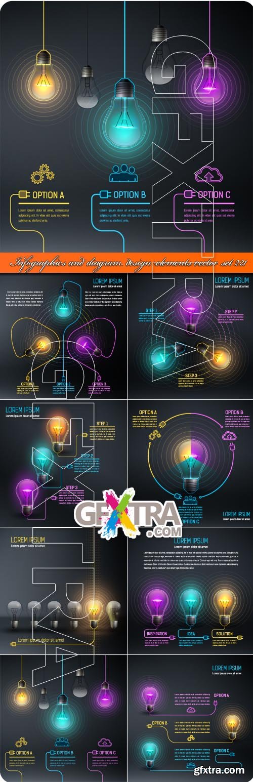 Infographics and diagram design elements vector set 221