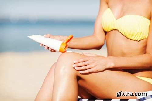 Collection of girls with sunscreen 25 UHQ Jpeg