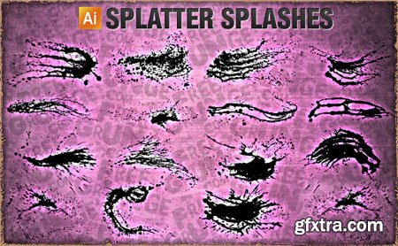 Grunge Splatters & Splashes in Vector