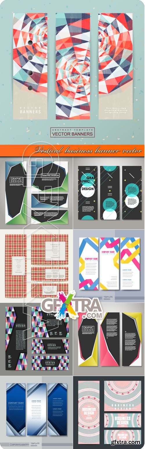 Vertical business banner vector