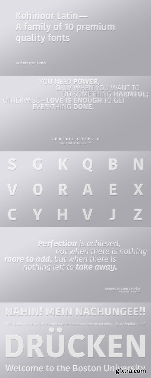 Kohinoor Latin Font Family $260