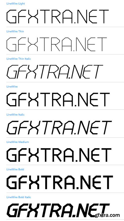 Line Wire Font Family $202