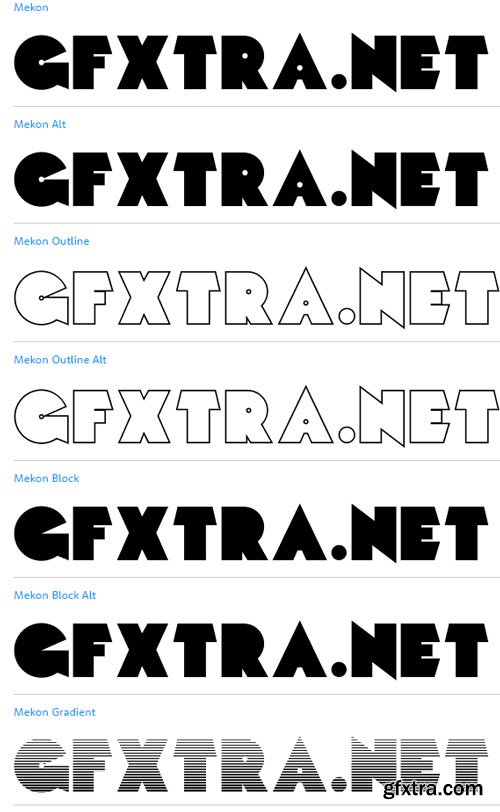 Mekon Font Family $119