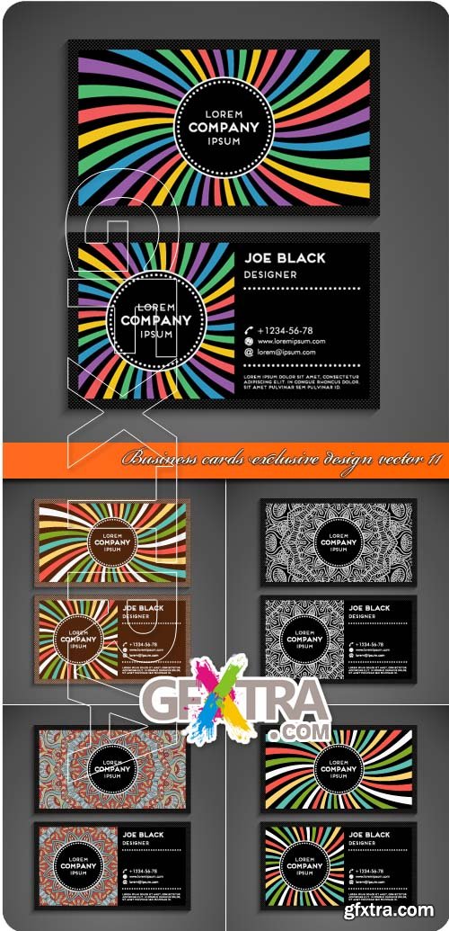 Business cards exclusive design vector 11