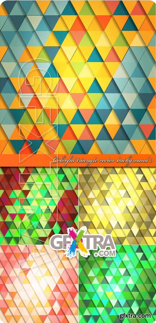 Colorful triangle vector background 3