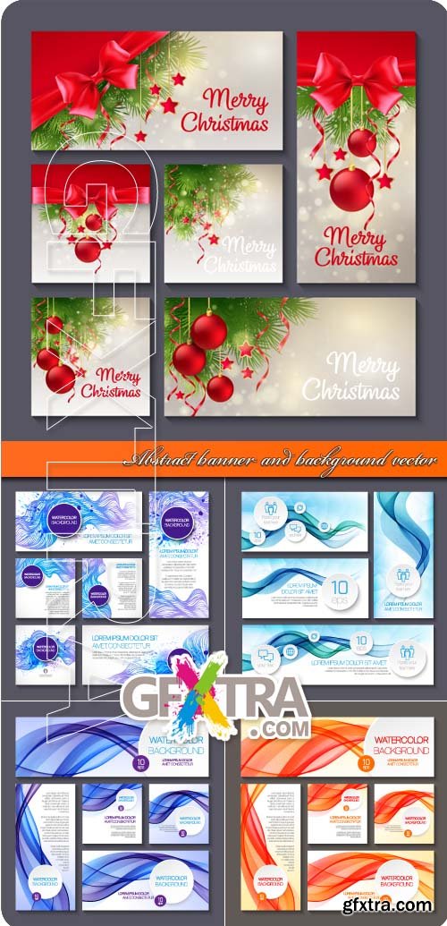 Abstract banner and background vector