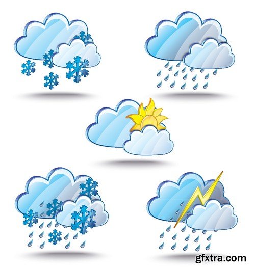 Stock Vectors - Weather 3, 25xEPS