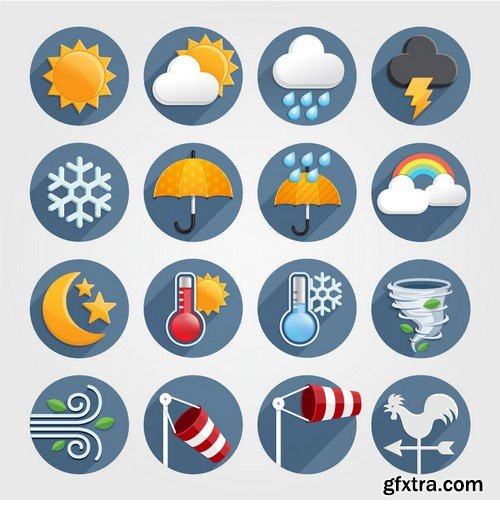 Stock Vectors - Weather 3, 25xEPS