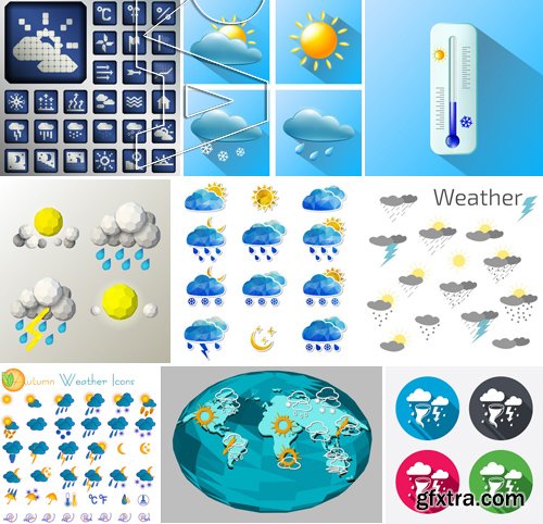 Stock Vectors - Weather 3, 25xEPS