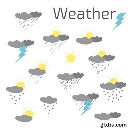 Stock Vectors - Weather 3, 25xEPS