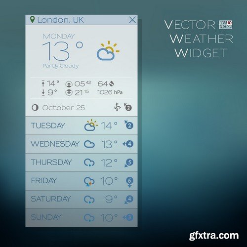 Stock Vectors - Weather 3, 25xEPS