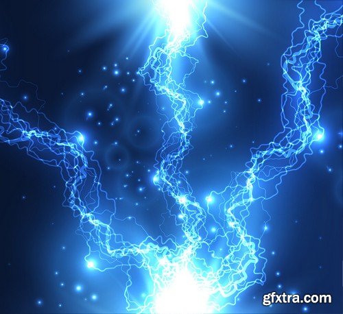 Stock Vectors - Abstract background electric glow, 25xEPS