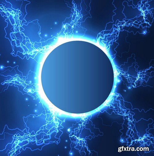 Stock Vectors - Abstract background electric glow, 25xEPS