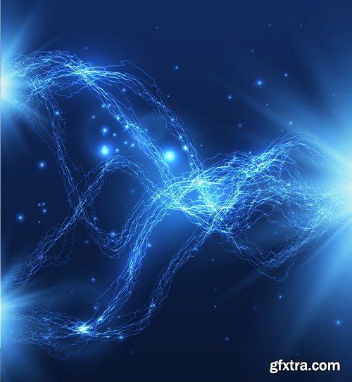 Stock Vectors - Abstract background electric glow, 25xEPS