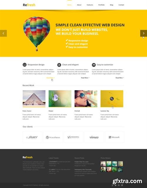 CreativeMarket - Refresh - Multipurpose PSD template