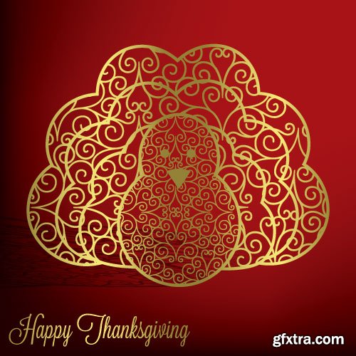 ThanksGiving Celebration Cards 25xEPS