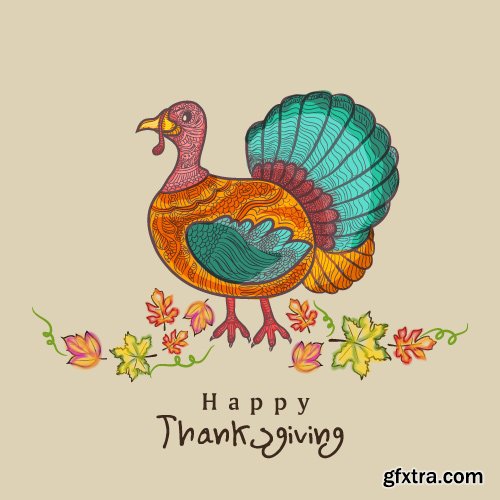 ThanksGiving Celebration Cards 25xEPS