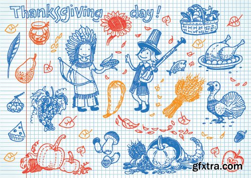 ThanksGiving Celebration Cards 25xEPS