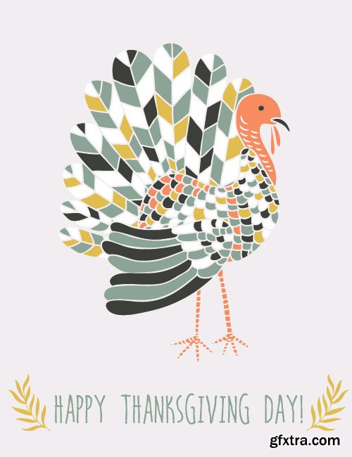 ThanksGiving Celebration Cards 25xEPS