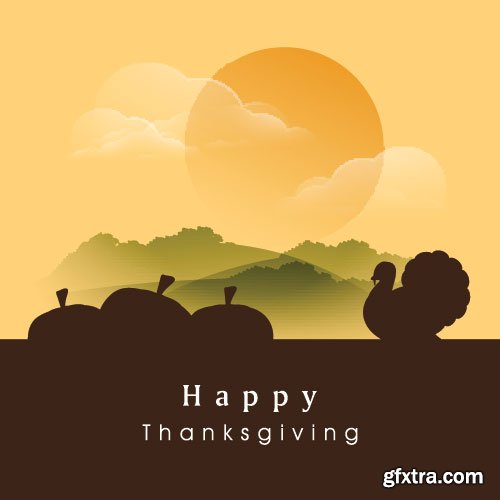 ThanksGiving Celebration Cards 25xEPS