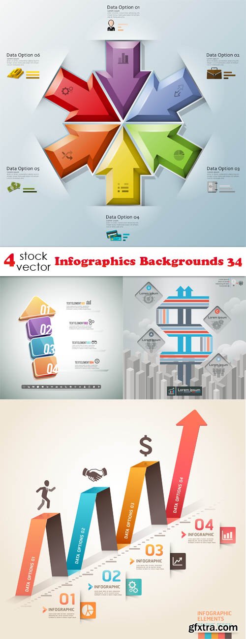 Vectors - Infographics Backgrounds 34