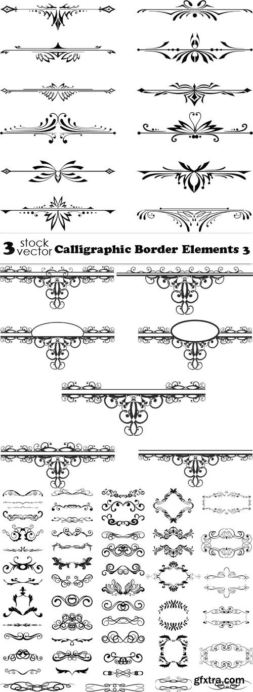 Vectors - Calligraphic Border Elements 3