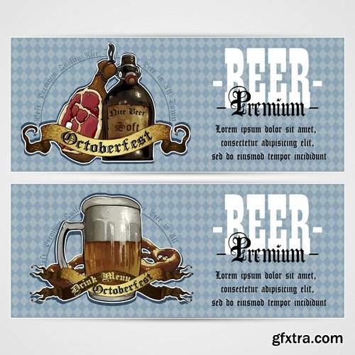 Collection of different beer menu 25 Eps