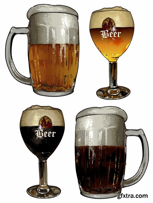 Collection of different beer menu 25 Eps