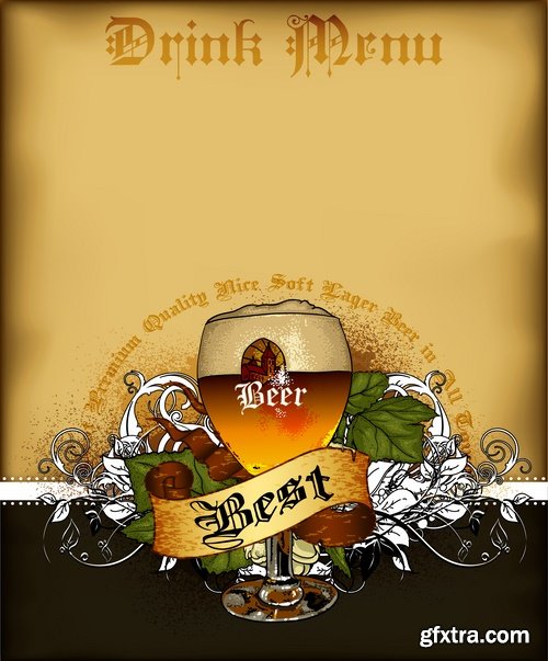 Collection of different beer menu 25 Eps