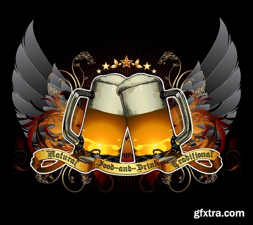 Collection of different beer menu 25 Eps