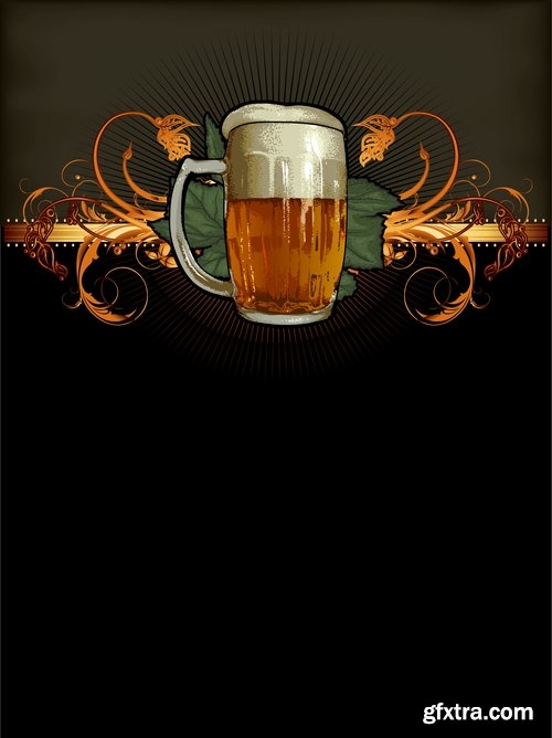 Collection of different beer menu 25 Eps