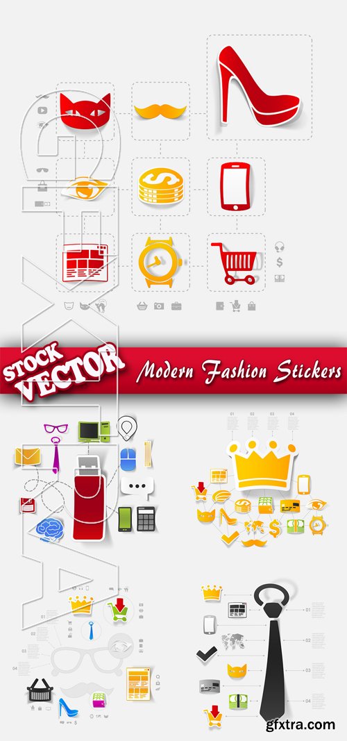 Stock Vector - Modern Fashion Stickers