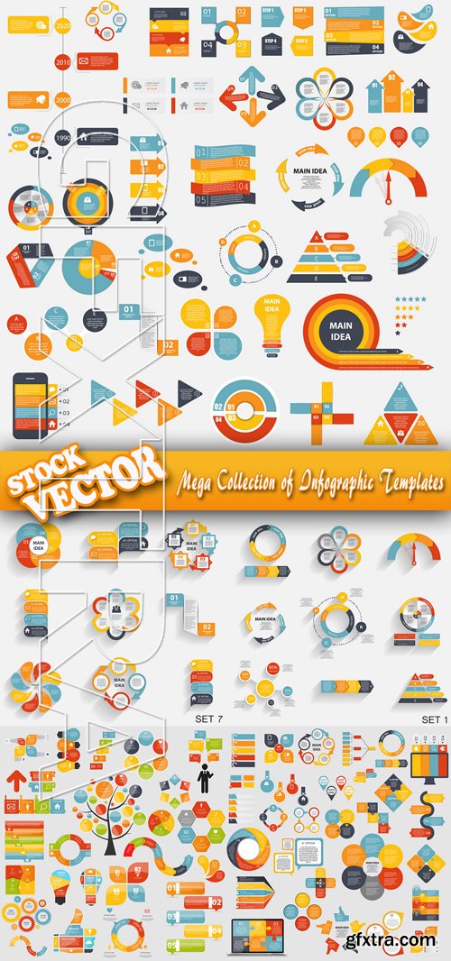 Stock Vector - Mega Collection of Infographic Templates