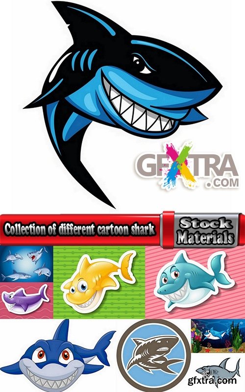 Collection of different cartoon shark 25 Eps