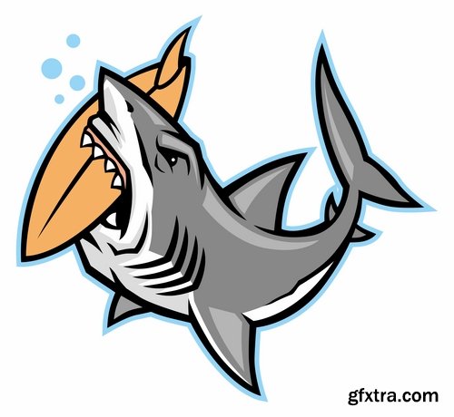 Collection of different cartoon shark 25 Eps