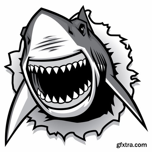 Collection of different cartoon shark 25 Eps