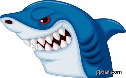 Collection of different cartoon shark 25 Eps