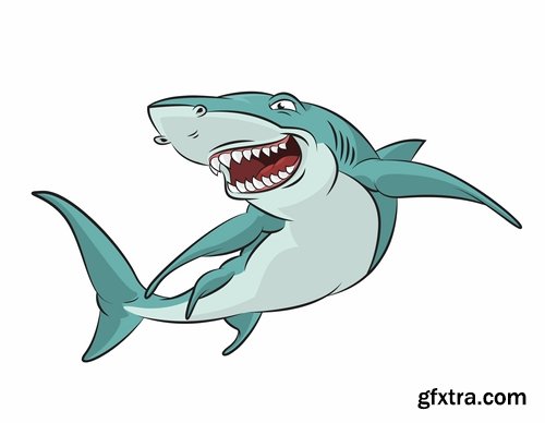 Collection of different cartoon shark 25 Eps