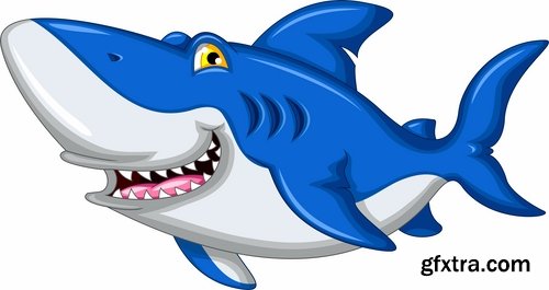 Collection of different cartoon shark 25 Eps